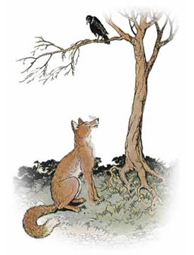 Image Of A Fox And Crow